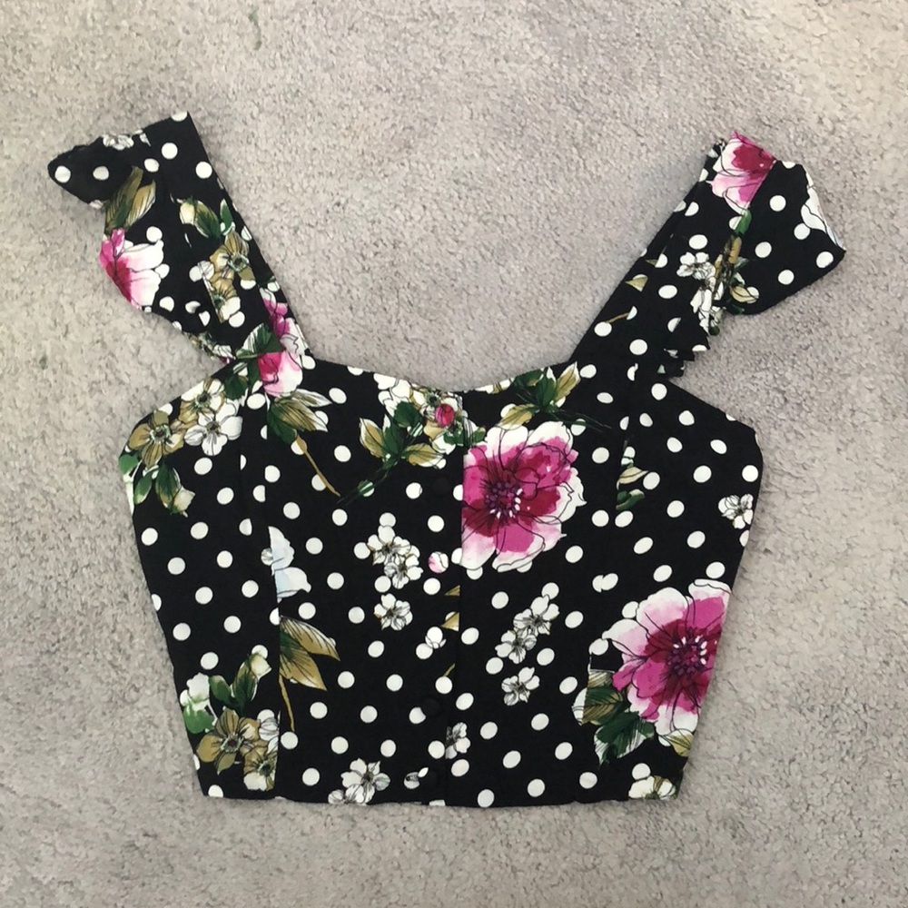 Button Up Crop Top